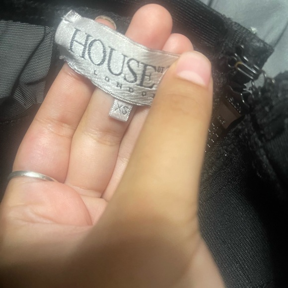 HOUSE OF [LONDON] CB Sexy black faux leather corset/bandaid dress, XS. Slim fit. - Picture 9 of 10